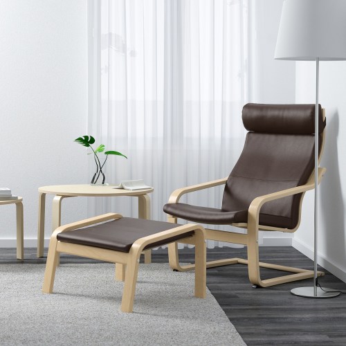 IKEA POANG Armchair Birch veneer Glose Robust dark brown